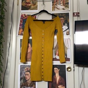 Off shoulder sweater dress